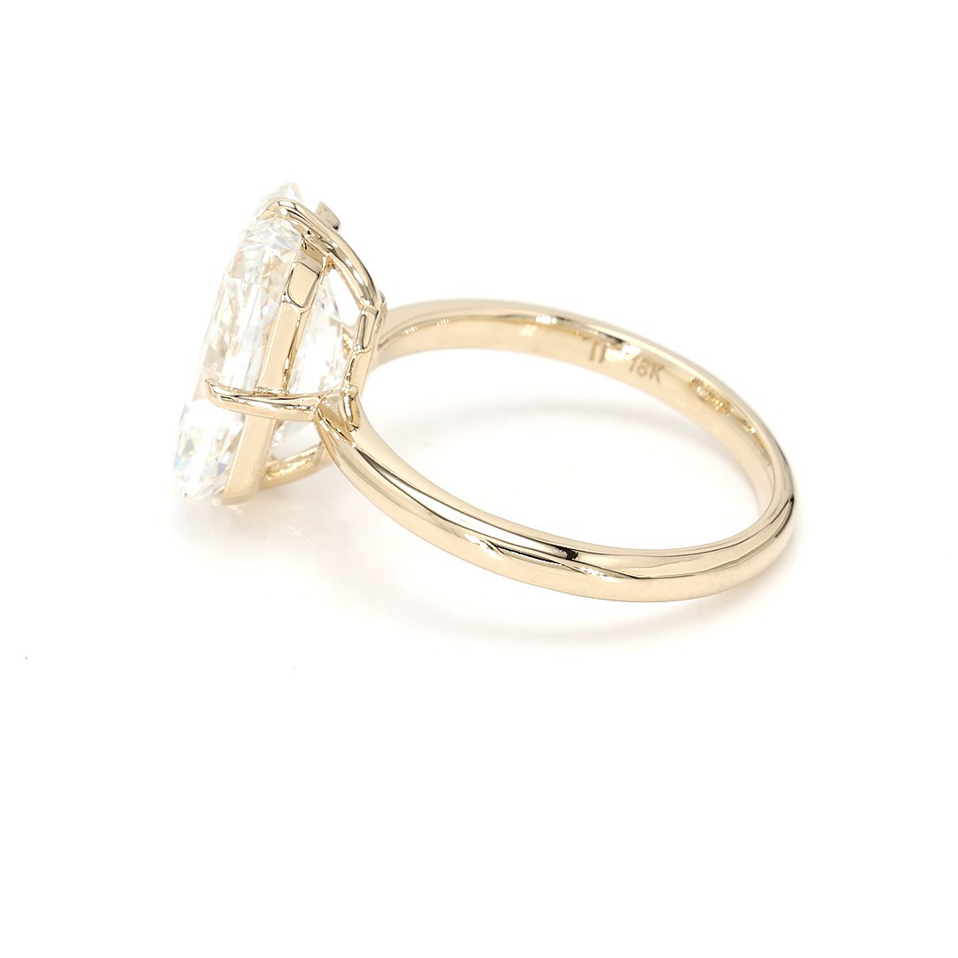 18K 5.27ct Radiant Shaped Rachelle Ring Yellow Frame 3