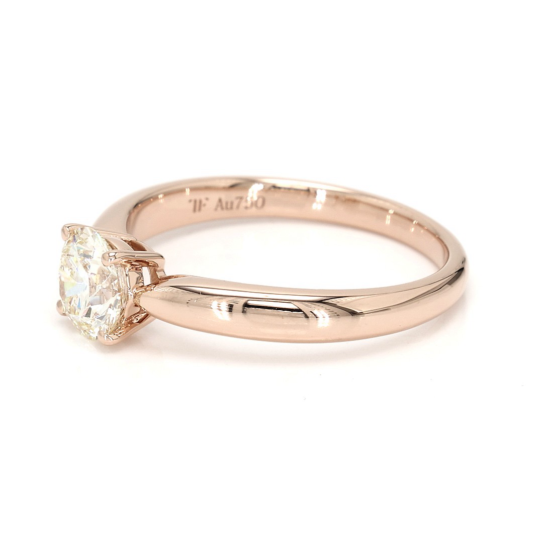 18K 0.76ct Round Shaped Diane Ring Rose Frame 1