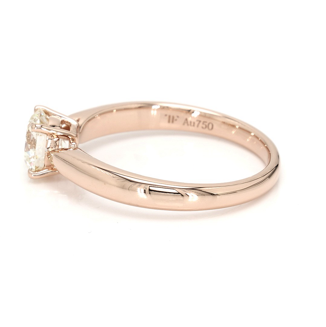 18K 0.76ct Round Shaped Diane Ring Rose Frame 2
