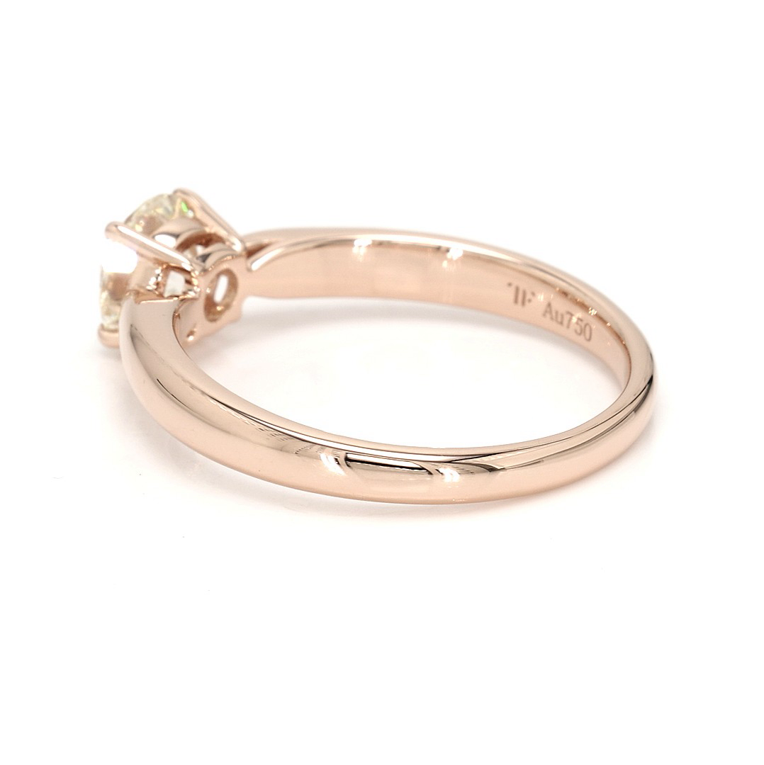 18K 0.76ct Round Shaped Diane Ring Rose Frame 3