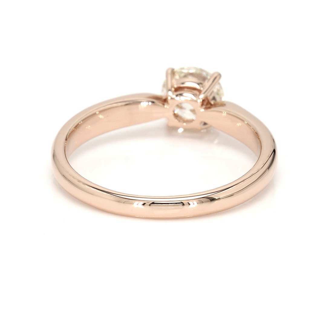 18K 0.76ct Round Shaped Diane Ring Rose Frame 5