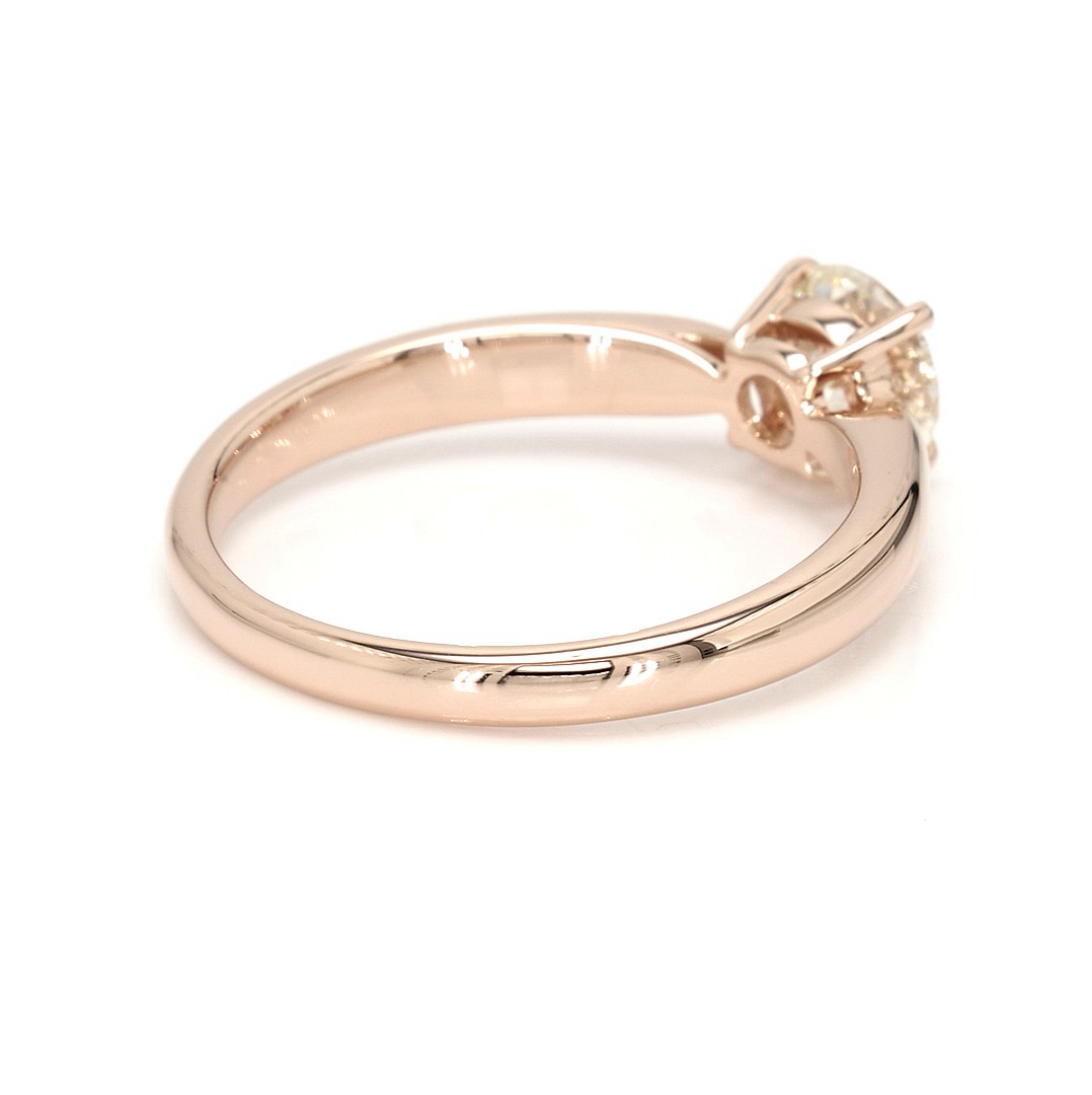18K 0.76ct Round Shaped Diane Ring Rose Frame 6