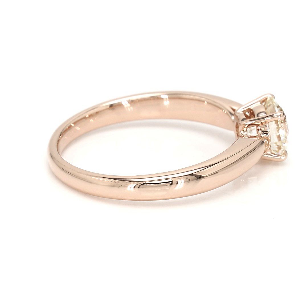 18K 0.76ct Round Shaped Diane Ring Rose Frame 7