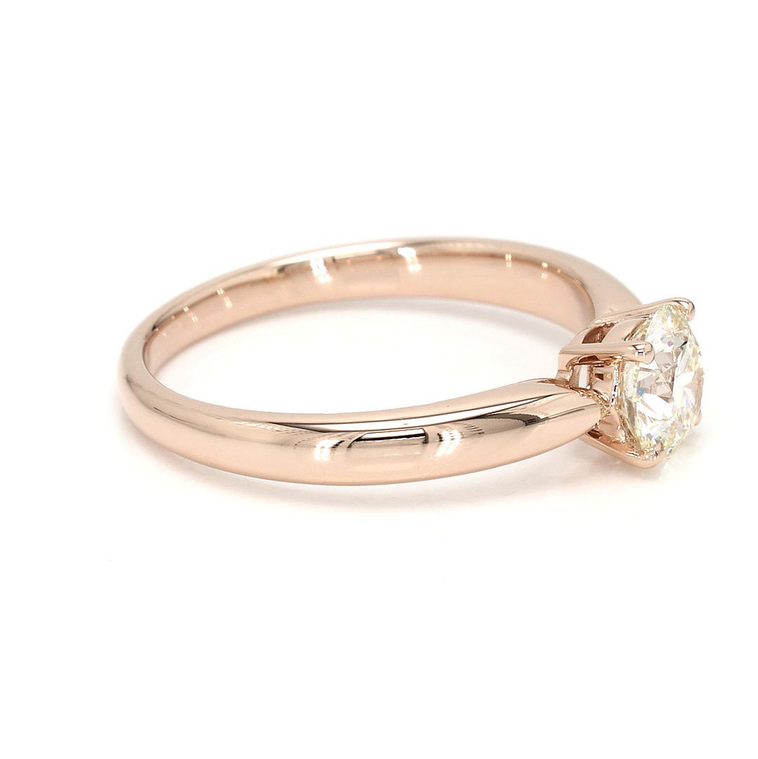 18K 0.76ct Round Shaped Diane Ring Rose Frame 8