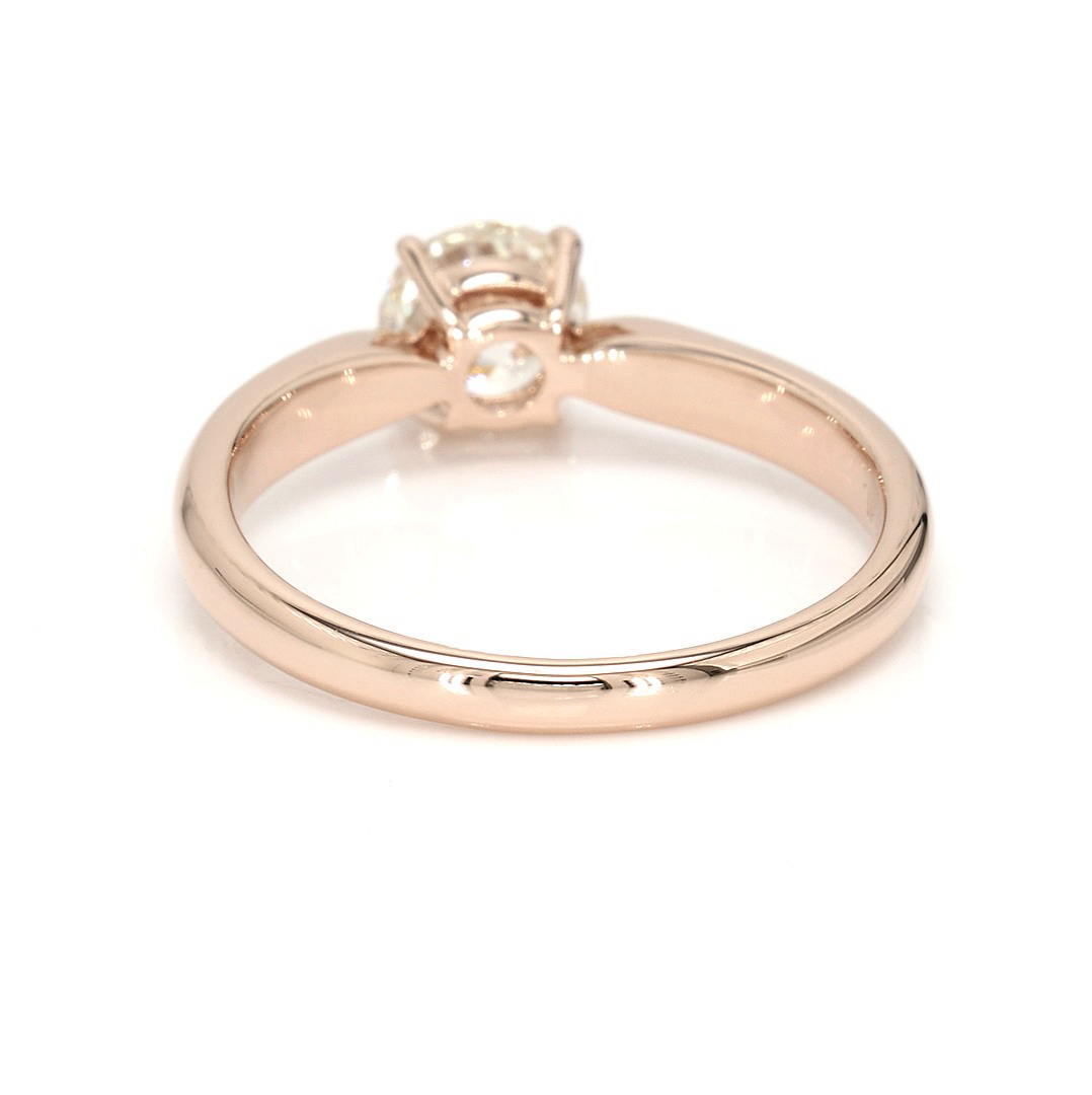 18K 0.76ct Round Shaped Diane Ring Rose Frame 15