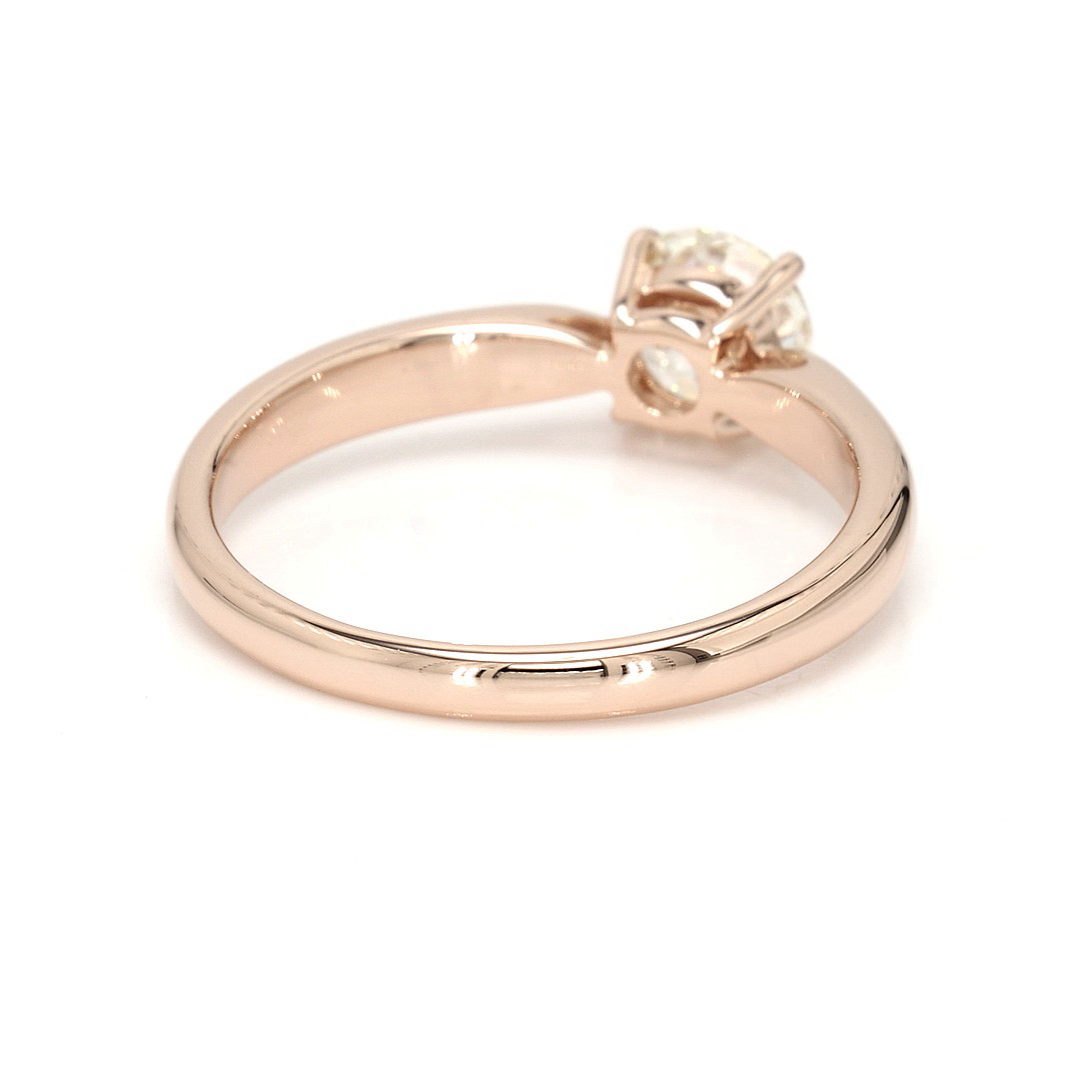 18K 0.76ct Round Shaped Diane Ring Rose Frame 16