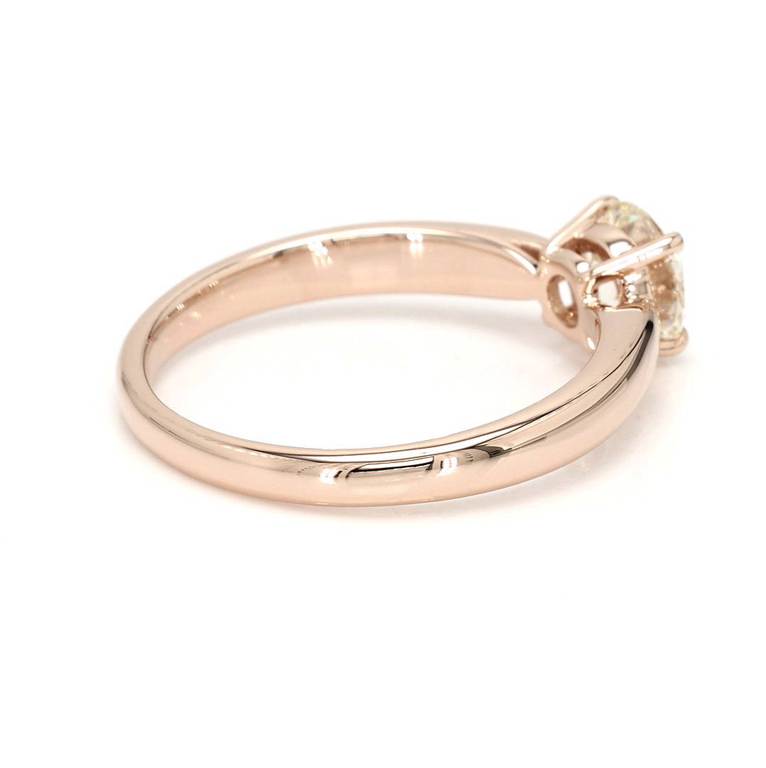 18K 0.76ct Round Shaped Diane Ring Rose Frame 17