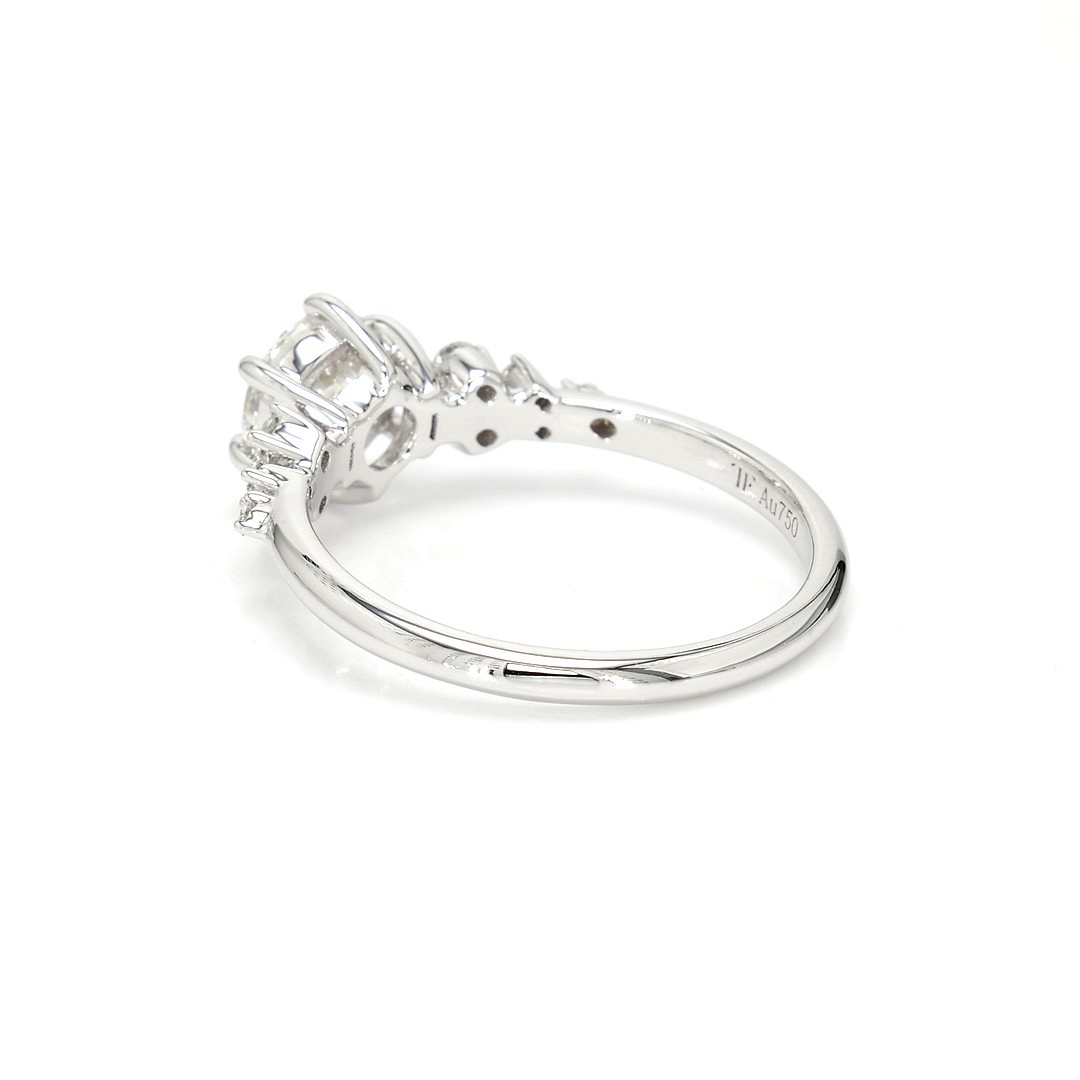 18K 0.92ct Round Shaped Sophie Ring White Frame 4