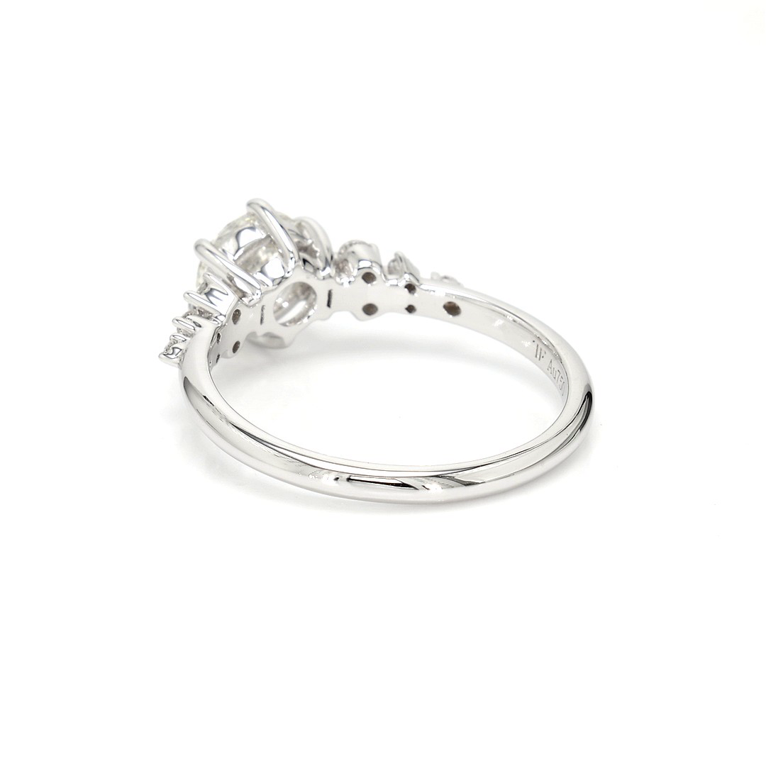 18K 0.92ct Round Shaped Sophie Ring White Frame 15