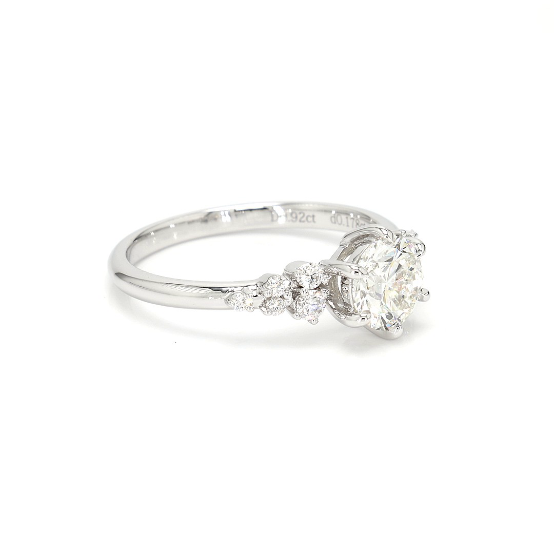 18K 0.92ct Round Shaped Sophie Ring White Frame 20