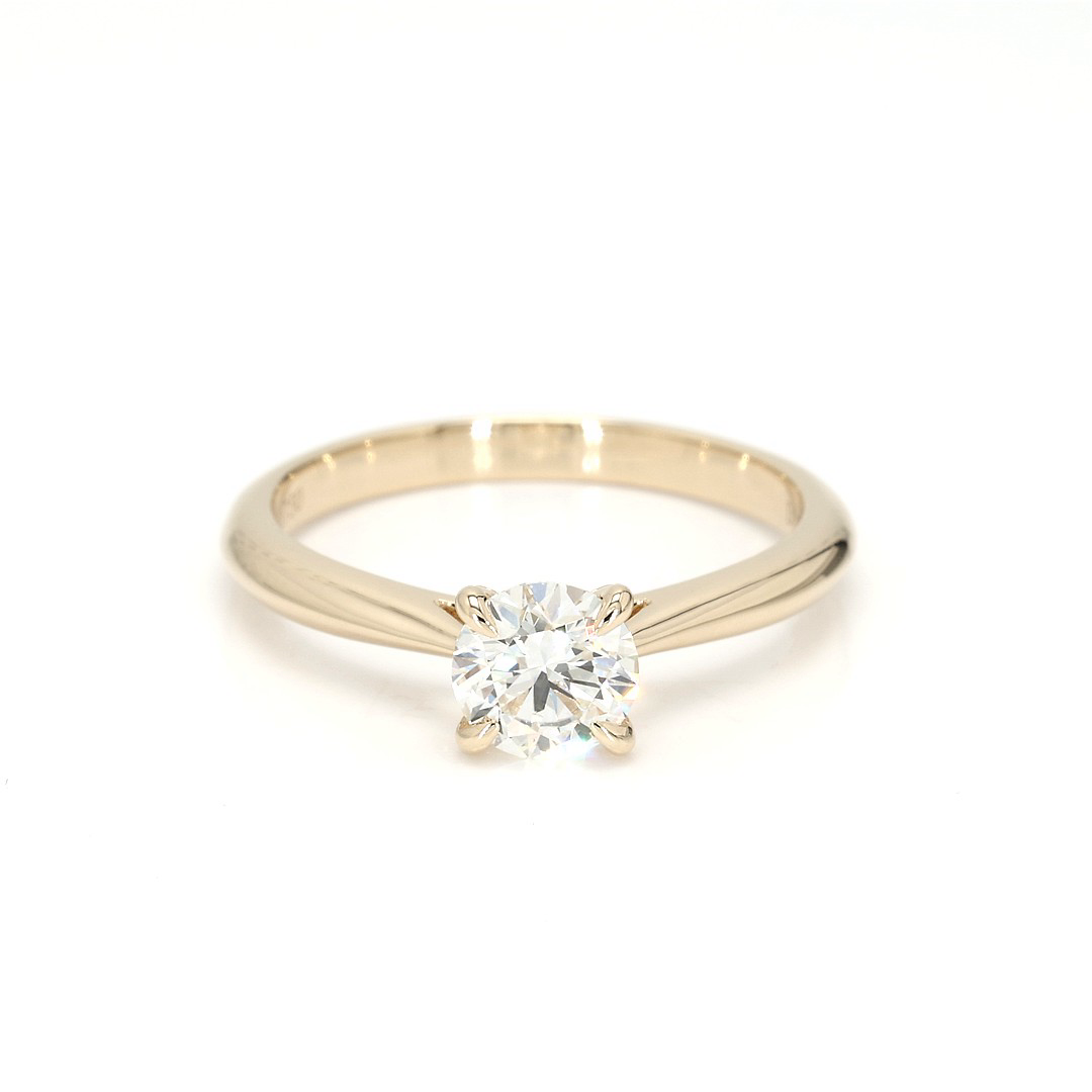 18K 0.7ct Round Shaped Florence Ring Yellow Frame 0