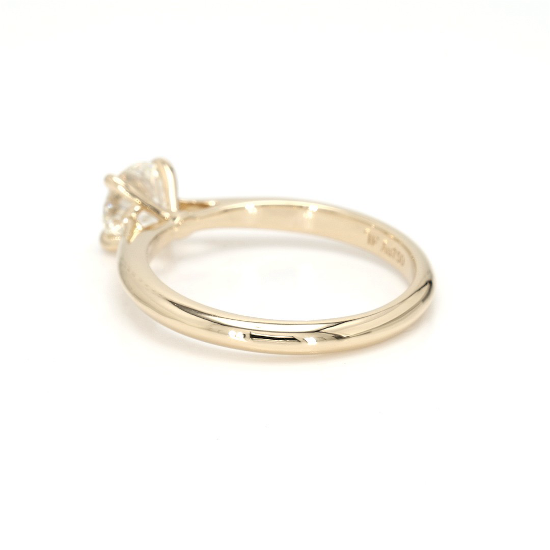 18K 0.7ct Round Shaped Florence Ring Yellow Frame 4