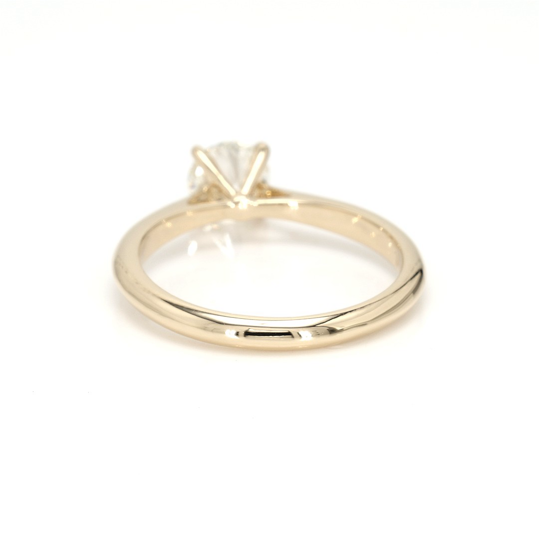 18K 0.7ct Round Shaped Florence Ring Yellow Frame 5