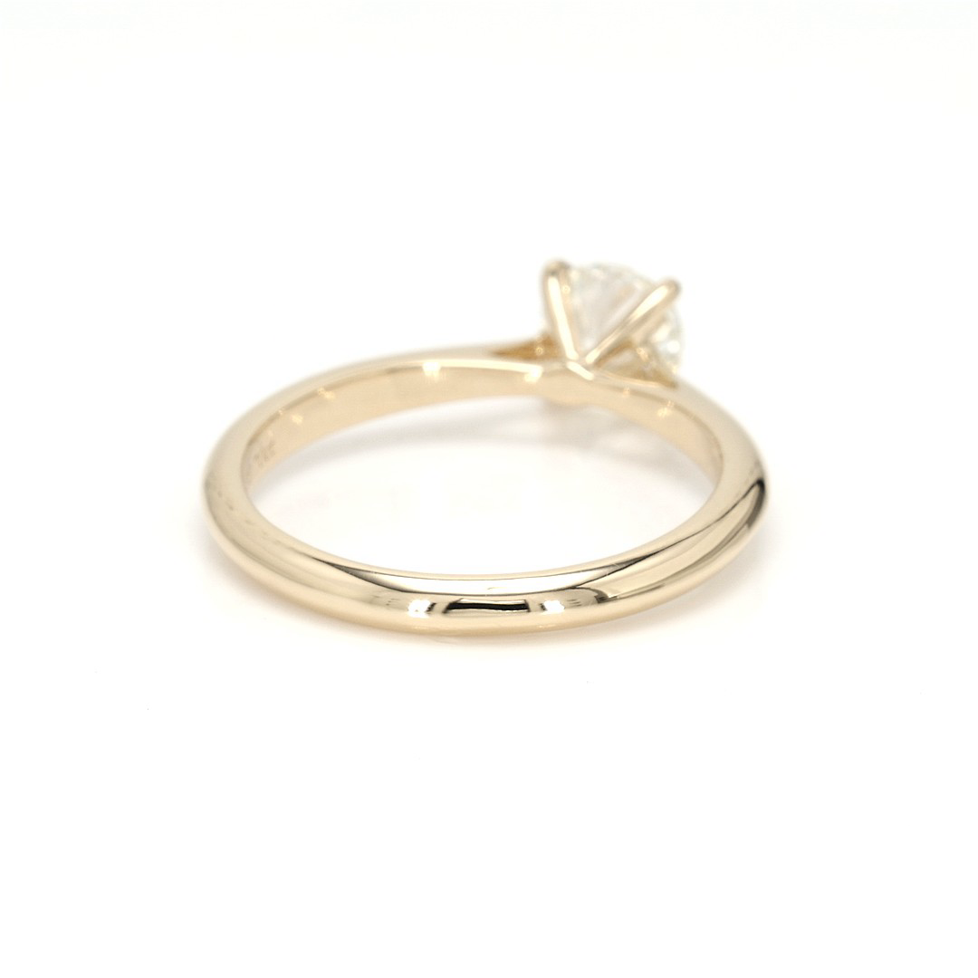18K 0.7ct Round Shaped Florence Ring Yellow Frame 6
