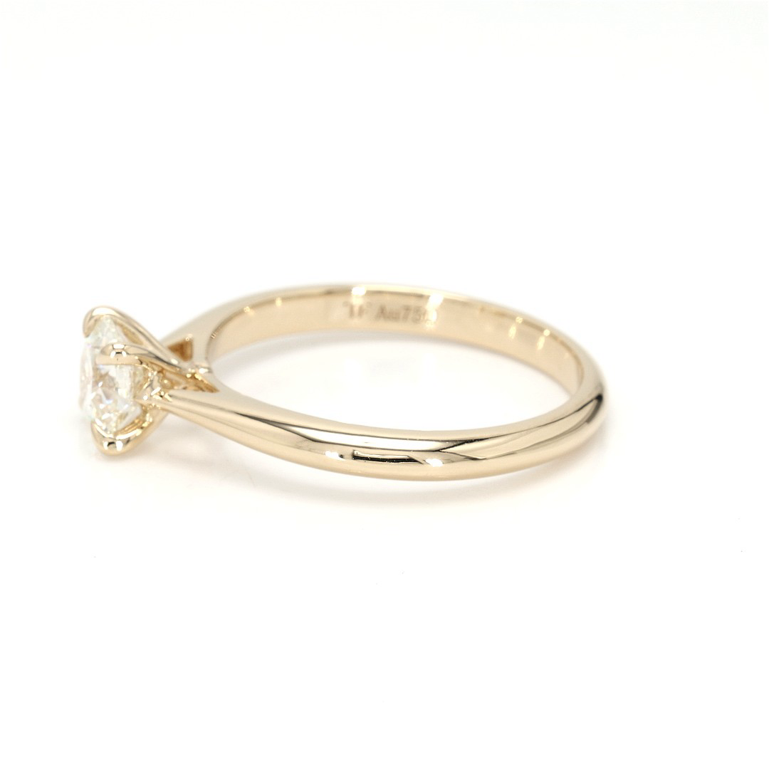 18K 0.7ct Round Shaped Florence Ring Yellow Frame 13