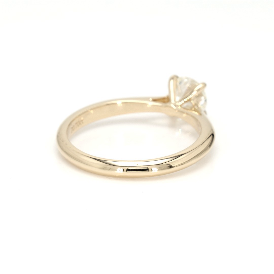 18K 0.7ct Round Shaped Florence Ring Yellow Frame 17