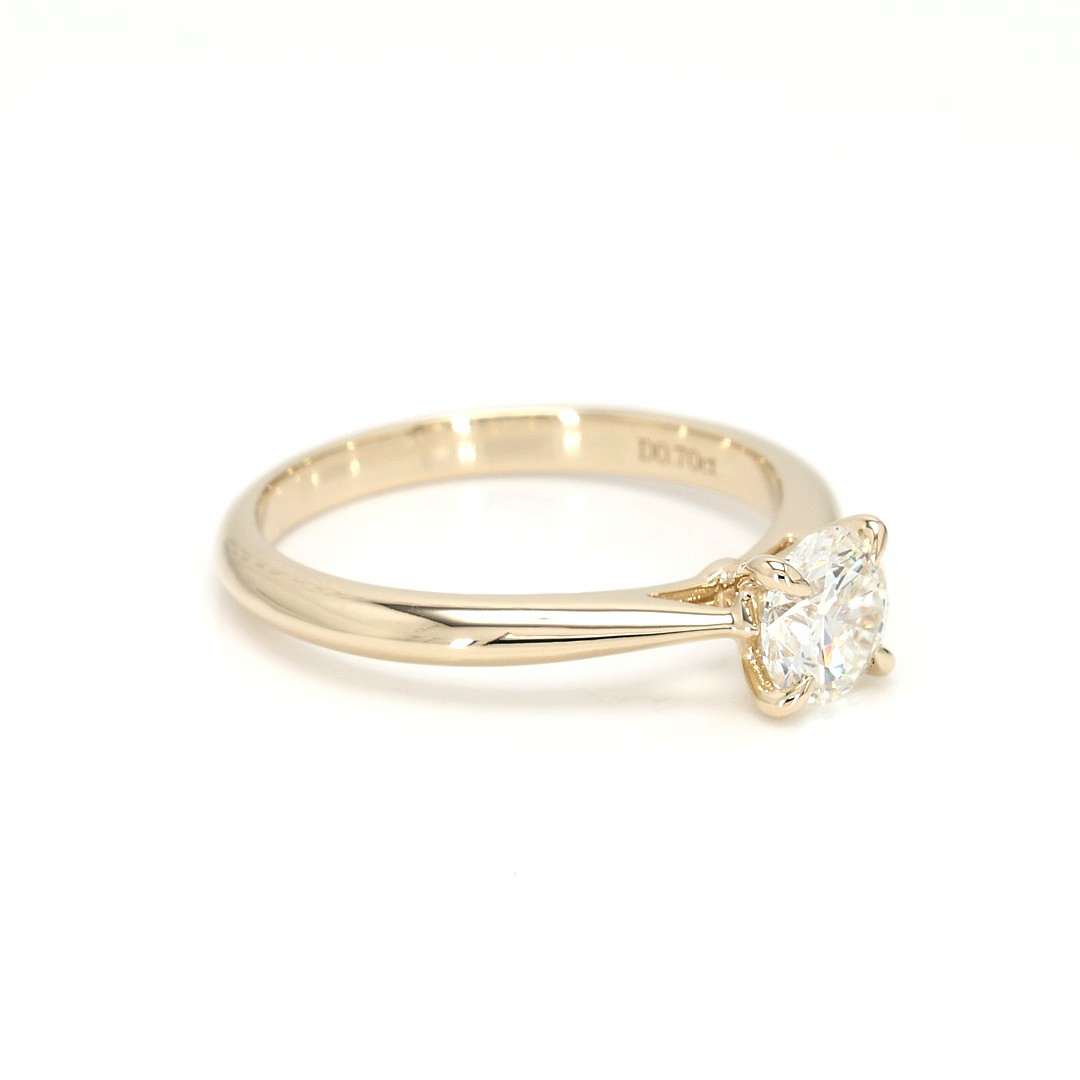 18K 0.7ct Round Shaped Florence Ring Yellow Frame 20