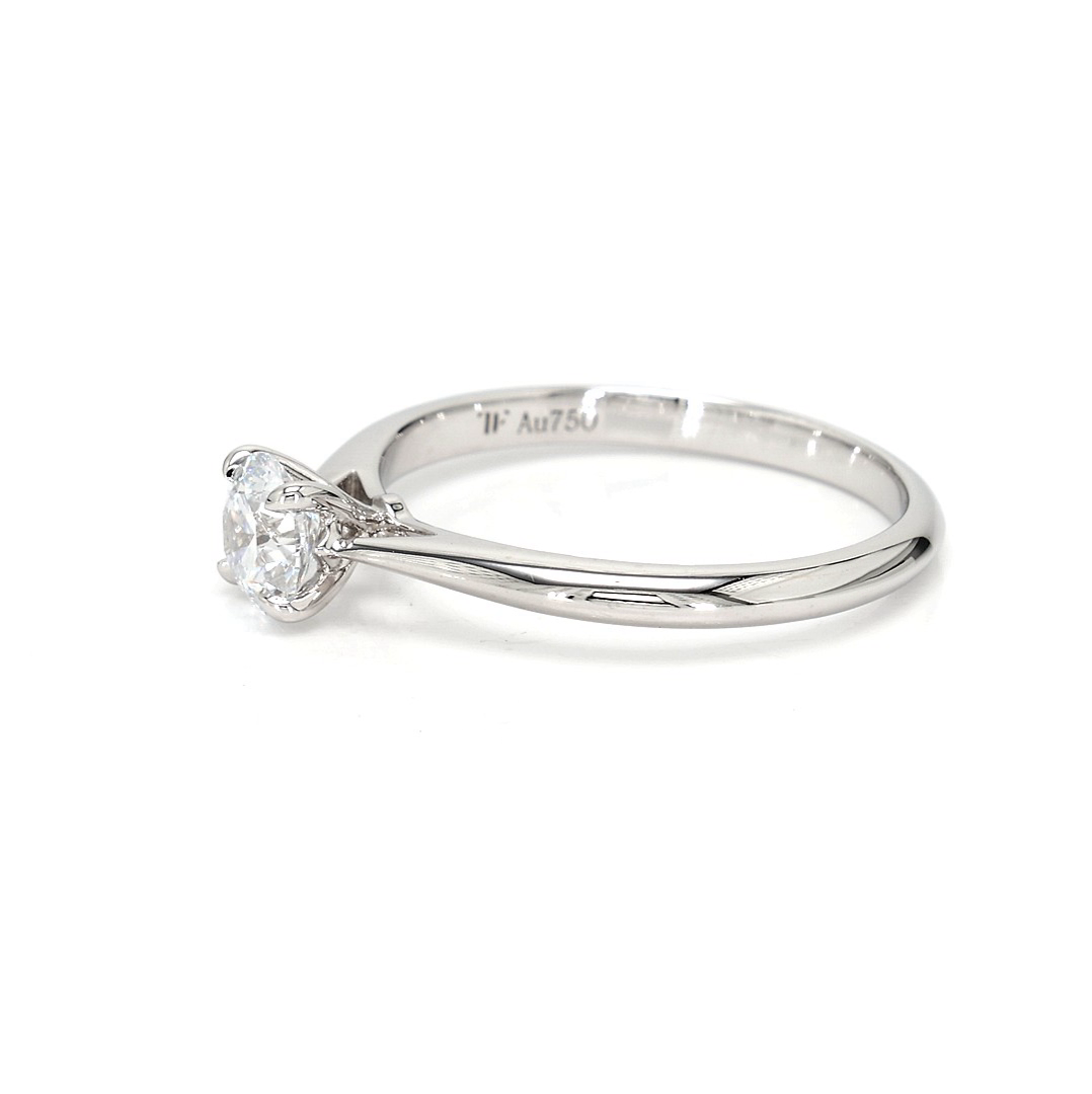 18K 0.53ct Round Shaped Florence Ring White Frame 2