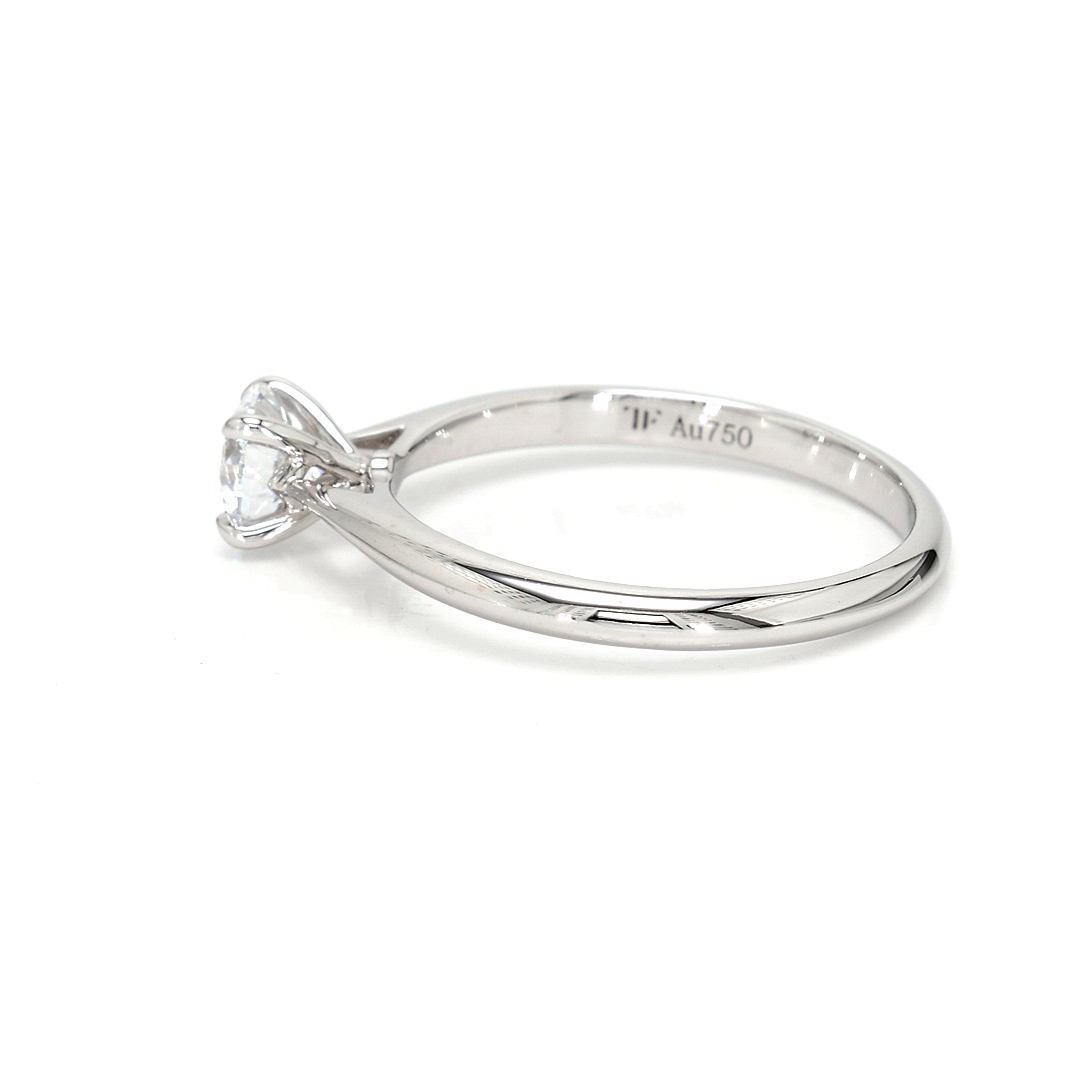 18K 0.53ct Round Shaped Florence Ring White Frame 3