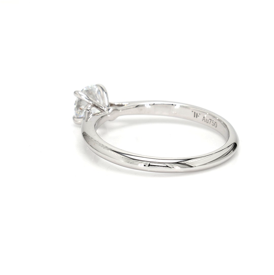 18K 0.53ct Round Shaped Florence Ring White Frame 4