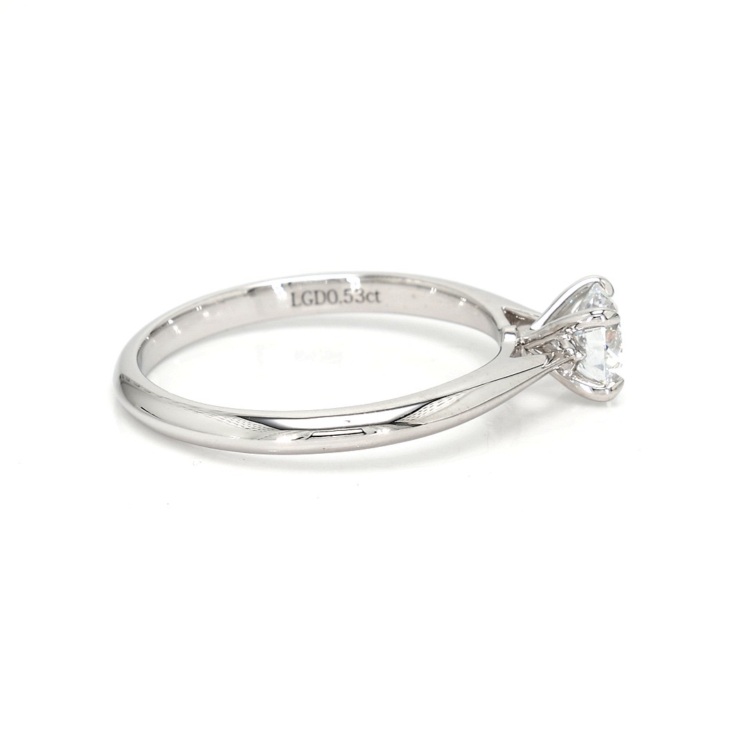 18K 0.53ct Round Shaped Florence Ring White Frame 8