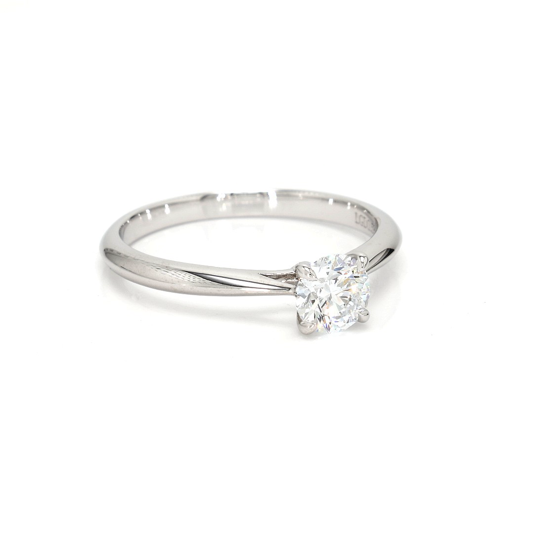 18K 0.53ct Round Shaped Florence Ring White Frame 10