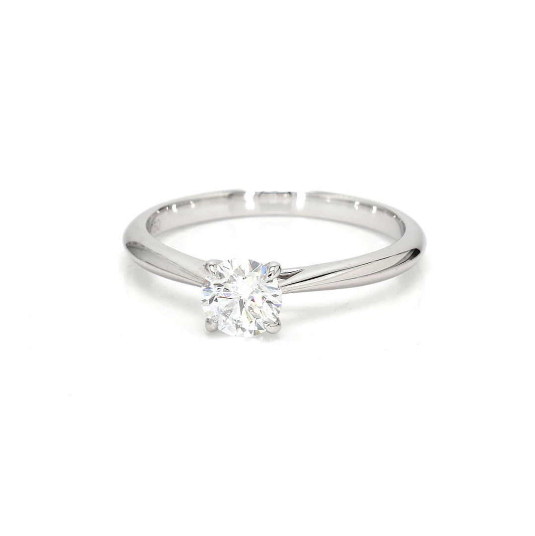 18K 0.53ct Round Shaped Florence Ring White Frame 11