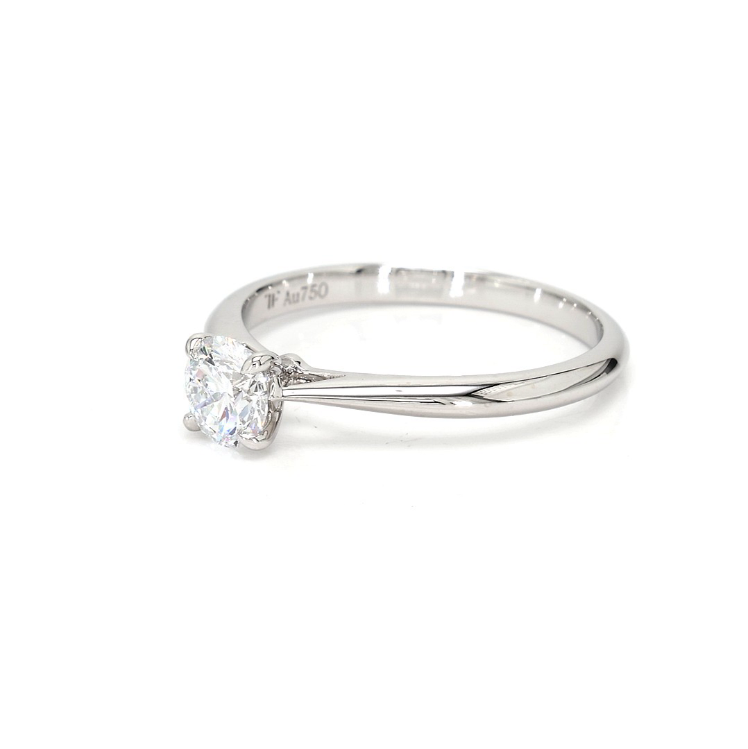 18K 0.53ct Round Shaped Florence Ring White Frame 12