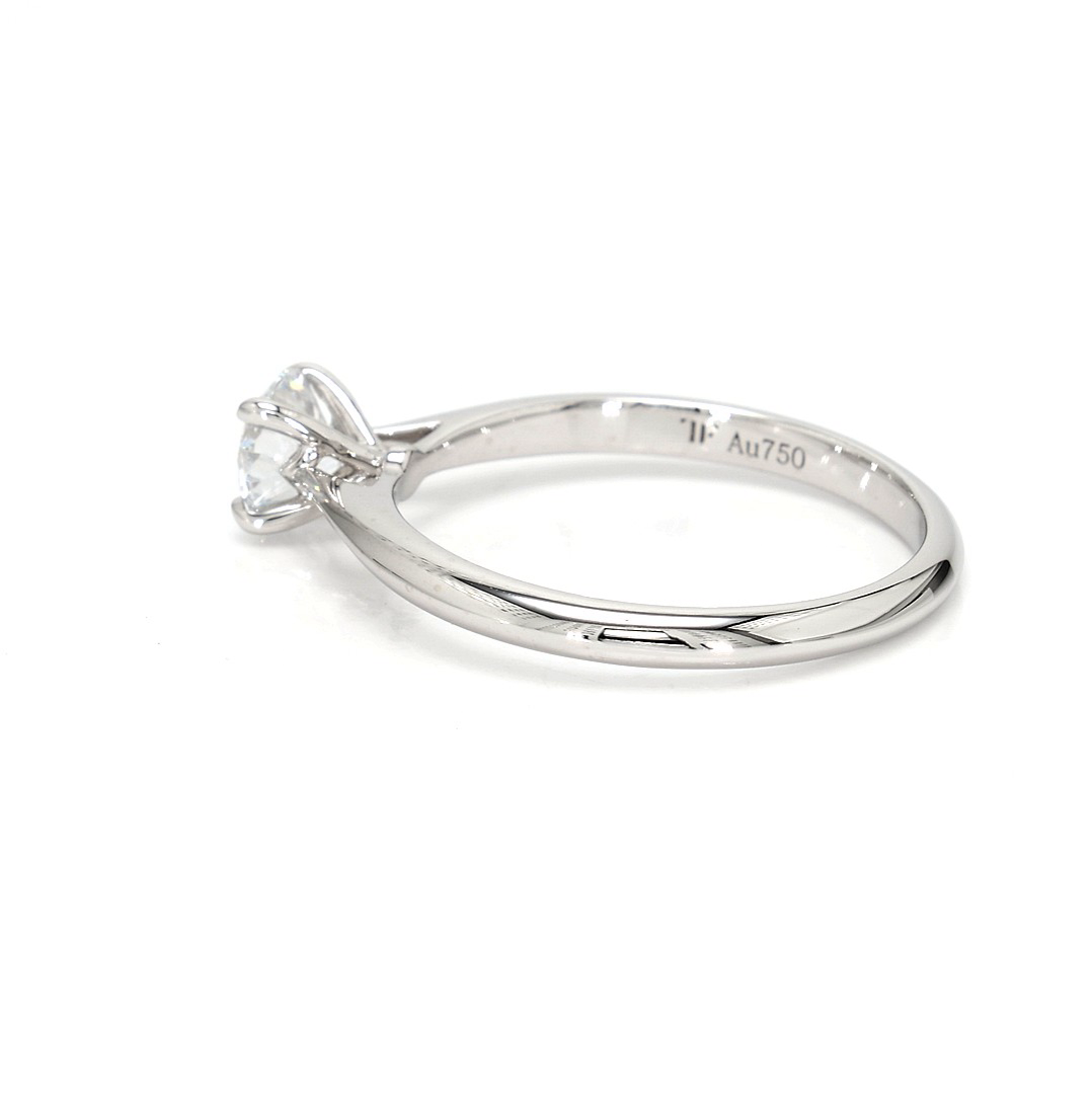 18K 0.53ct Round Shaped Florence Ring White Frame 14