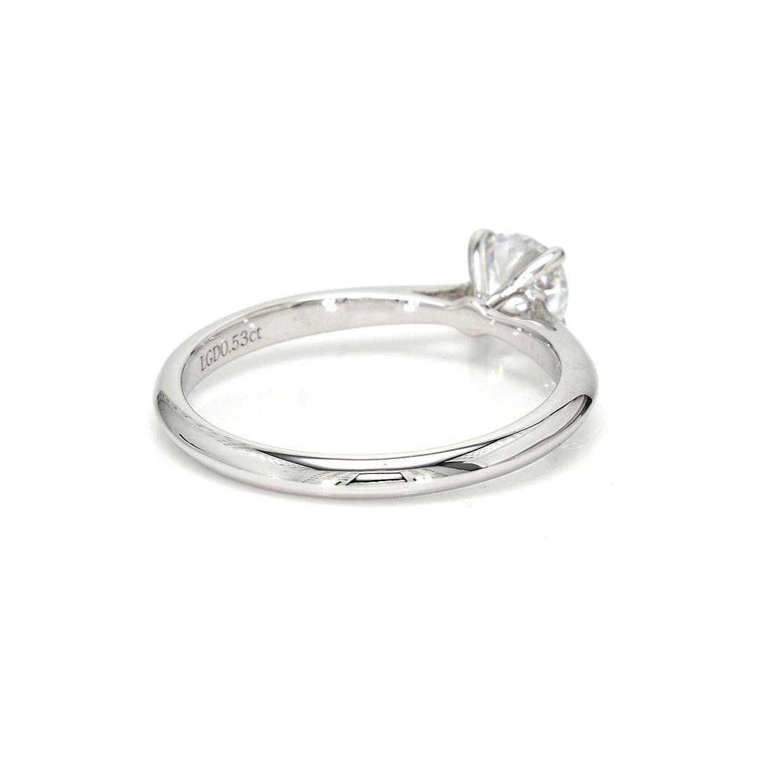 18K 0.53ct Round Shaped Florence Ring White Frame 17