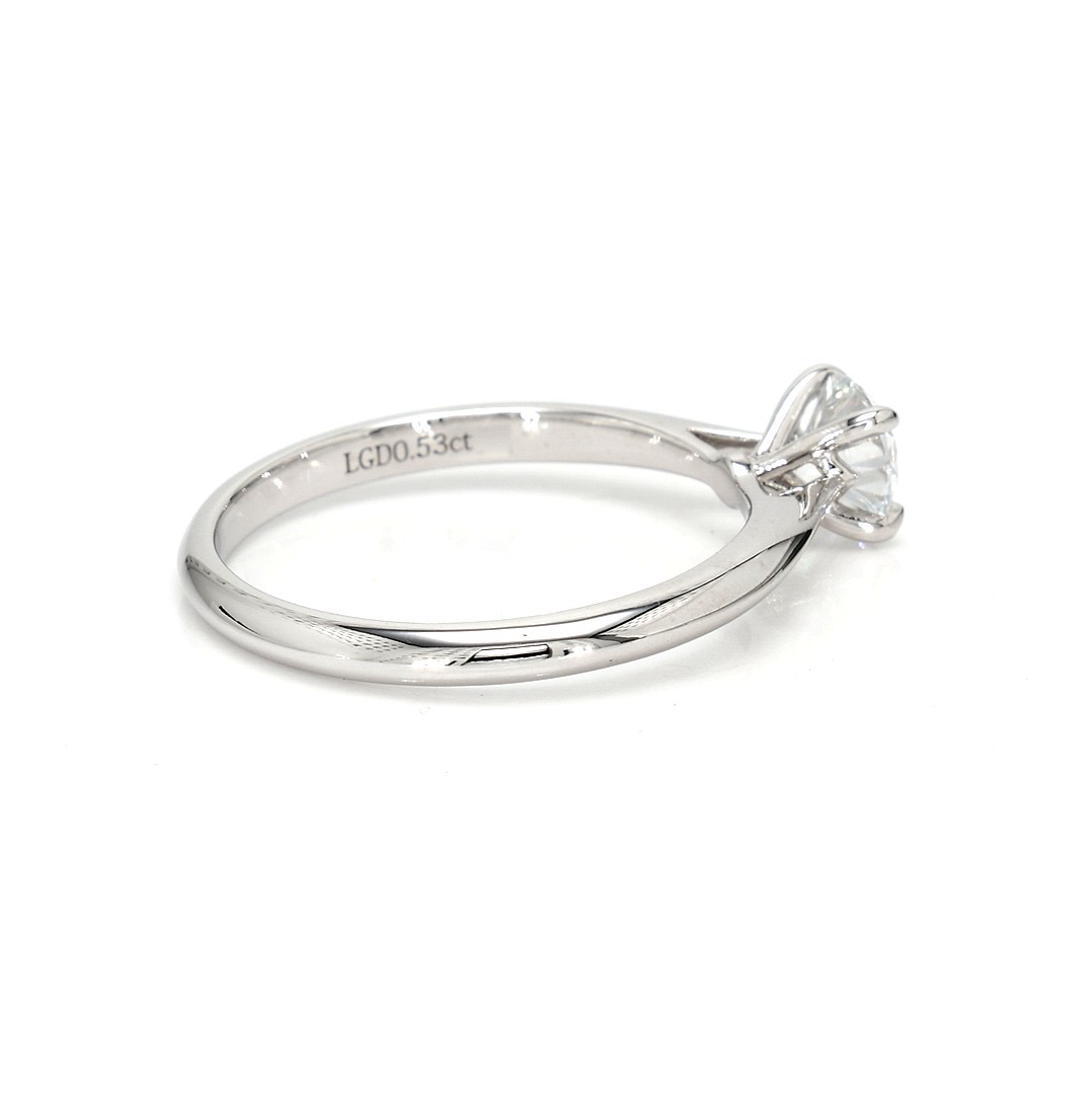 18K 0.53ct Round Shaped Florence Ring White Frame 18