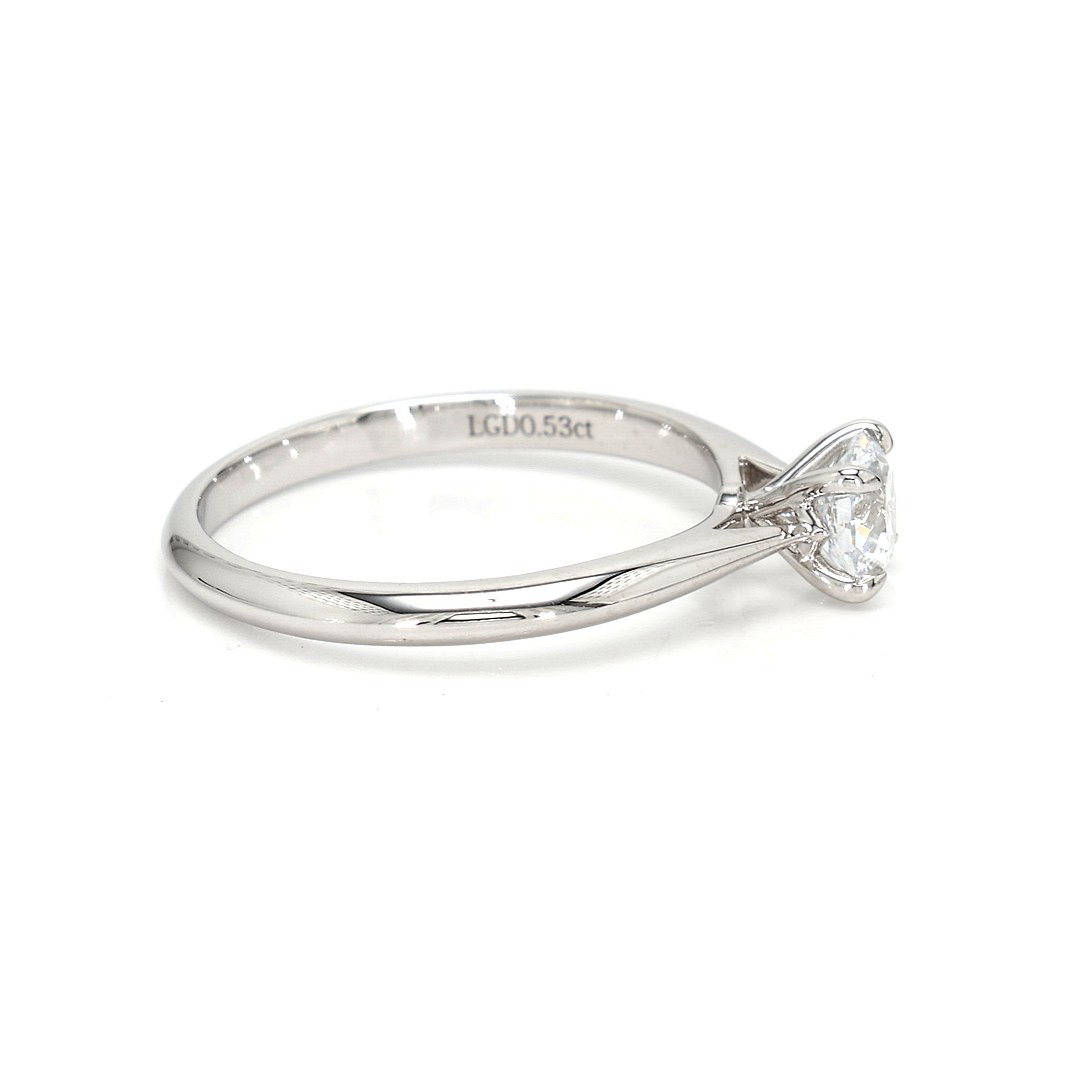 18K 0.53ct Round Shaped Florence Ring White Frame 19
