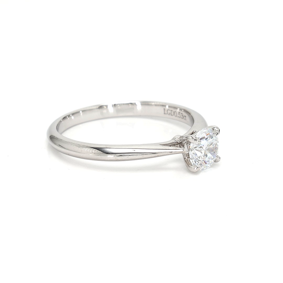 18K 0.53ct Round Shaped Florence Ring White Frame 20