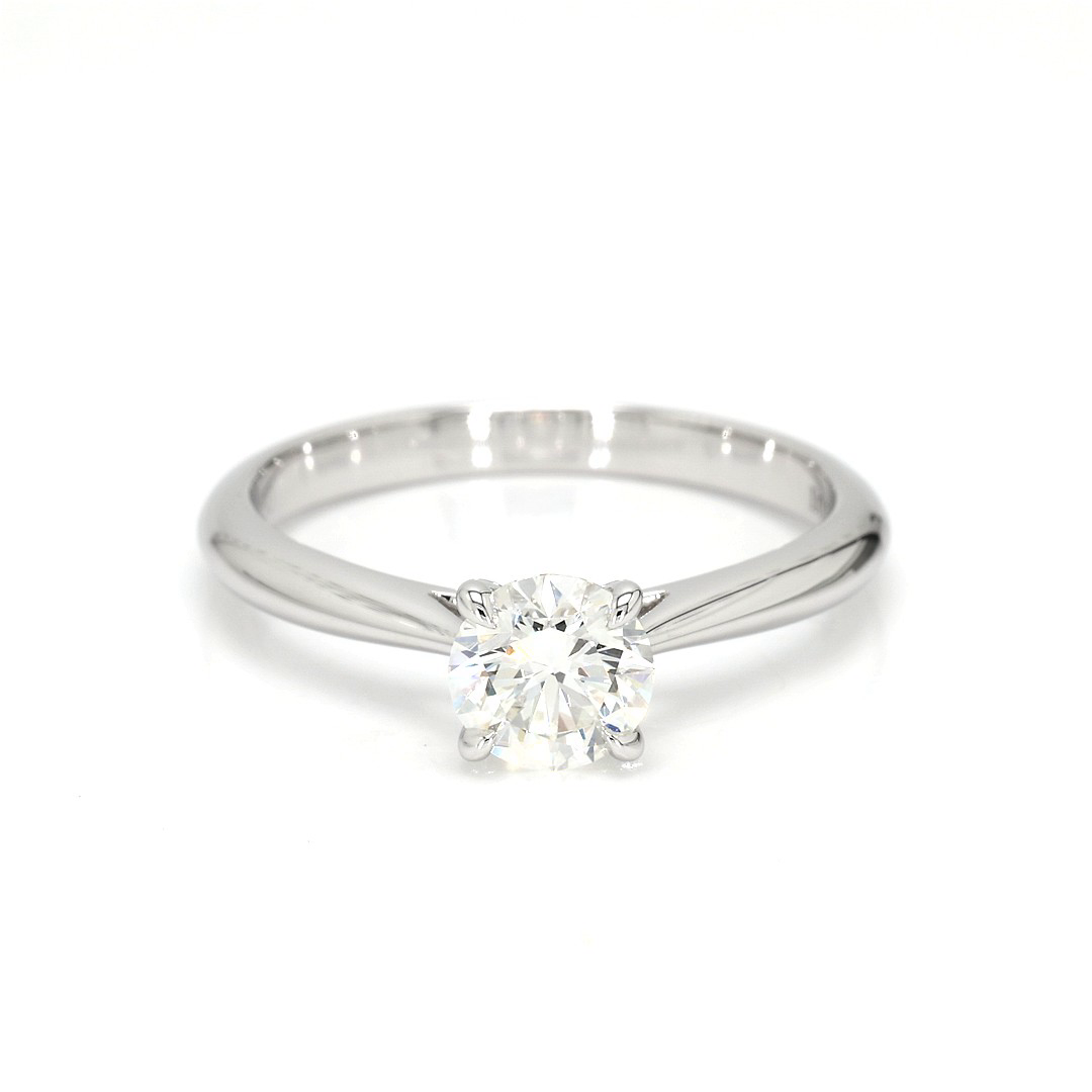 18K 0.74ct Round  Shaped Florence Ring White Frame 0