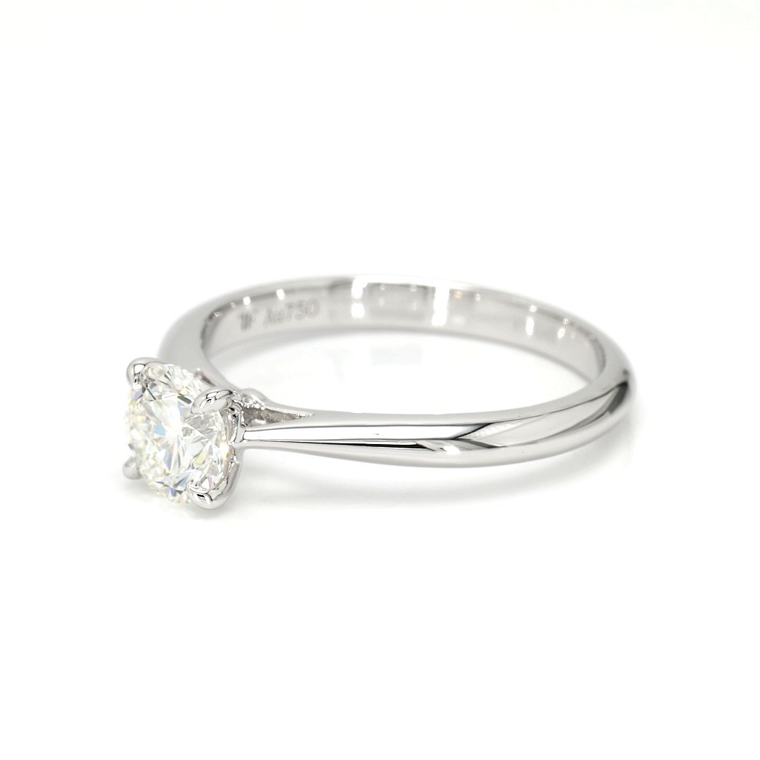 18K 0.74ct Round  Shaped Florence Ring White Frame 12