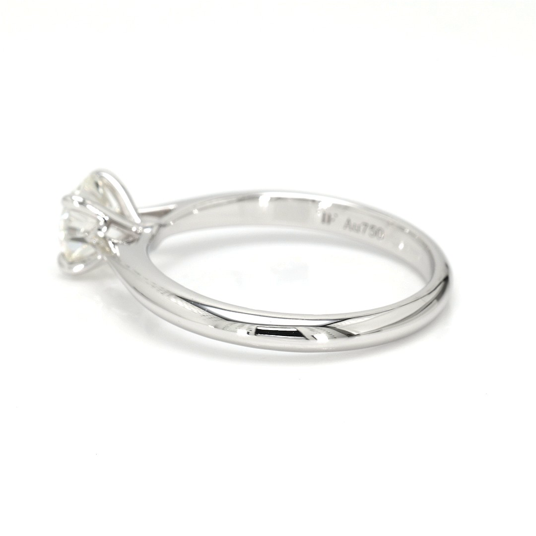 18K 0.74ct Round  Shaped Florence Ring White Frame 14