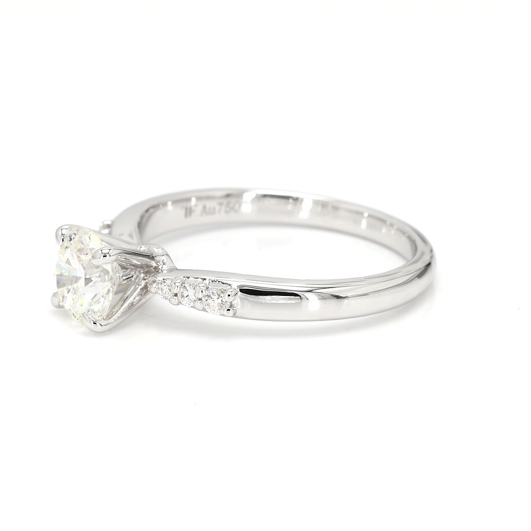 18K 0.79ct Round Shaped Alex Ring White Frame 1