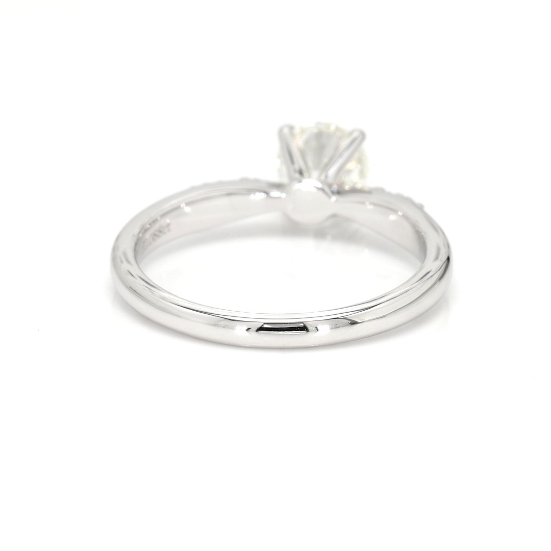 18K 0.79ct Round Shaped Alex Ring White Frame 5