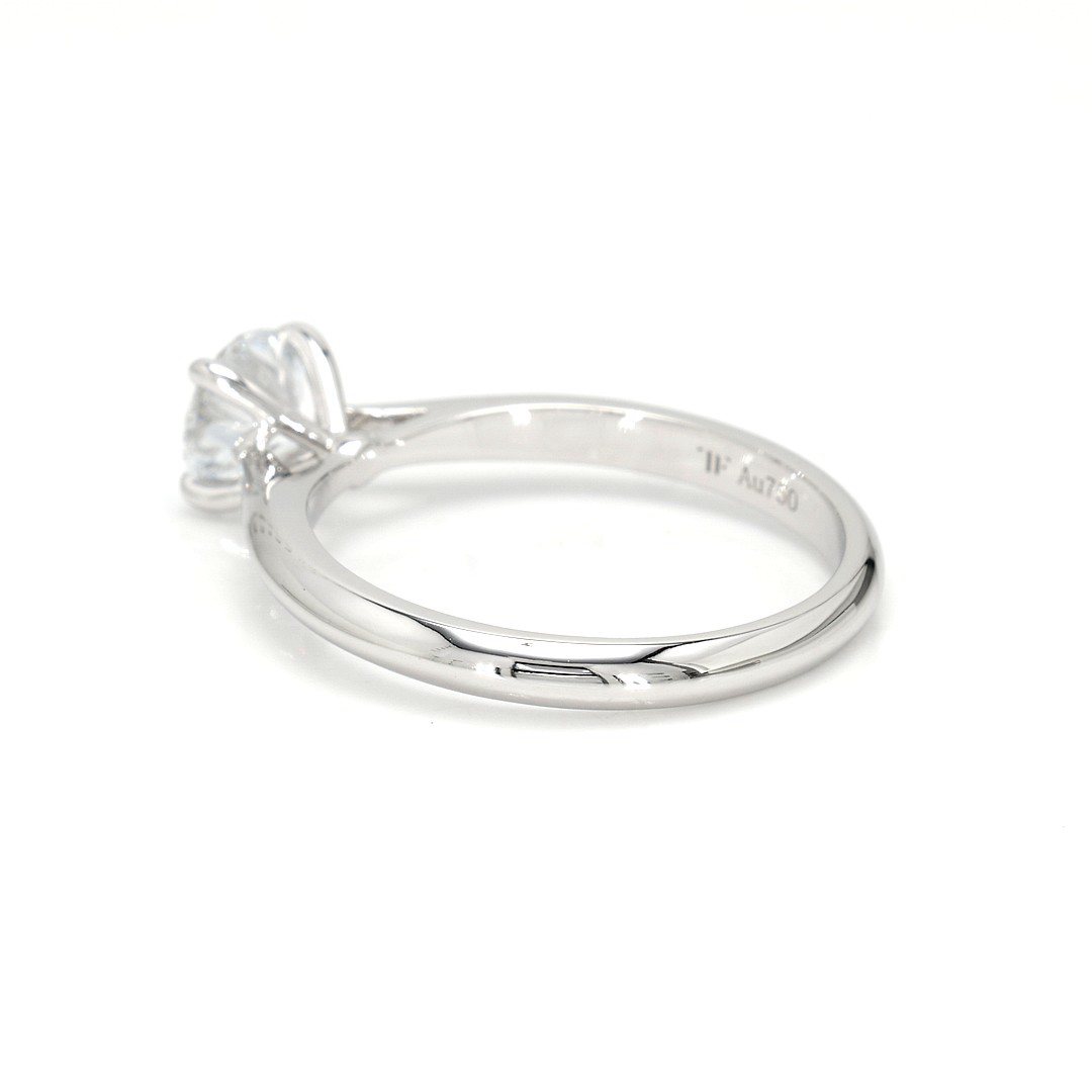 18K 0.7ct Round  Shaped Florence Ring White Frame 14