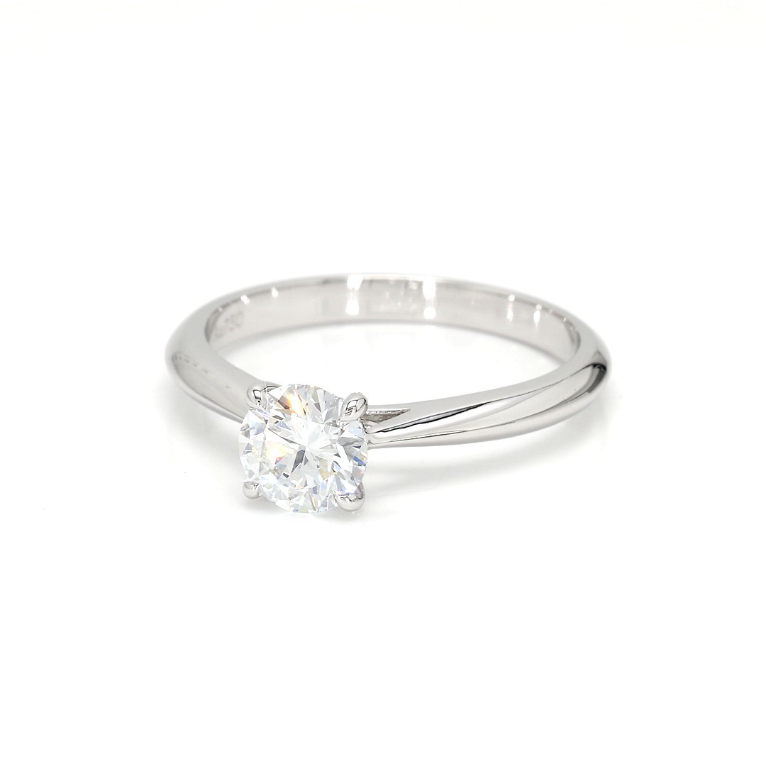 18K 0.7ct Round  Shaped Florence Ring White Frame 0