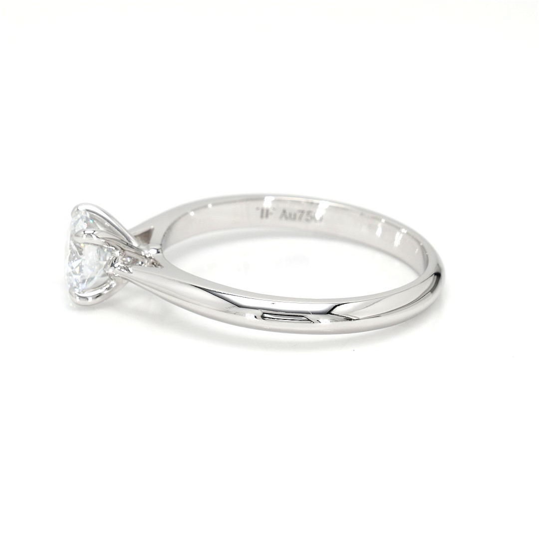 18K 0.7ct Round  Shaped Florence Ring White Frame 2
