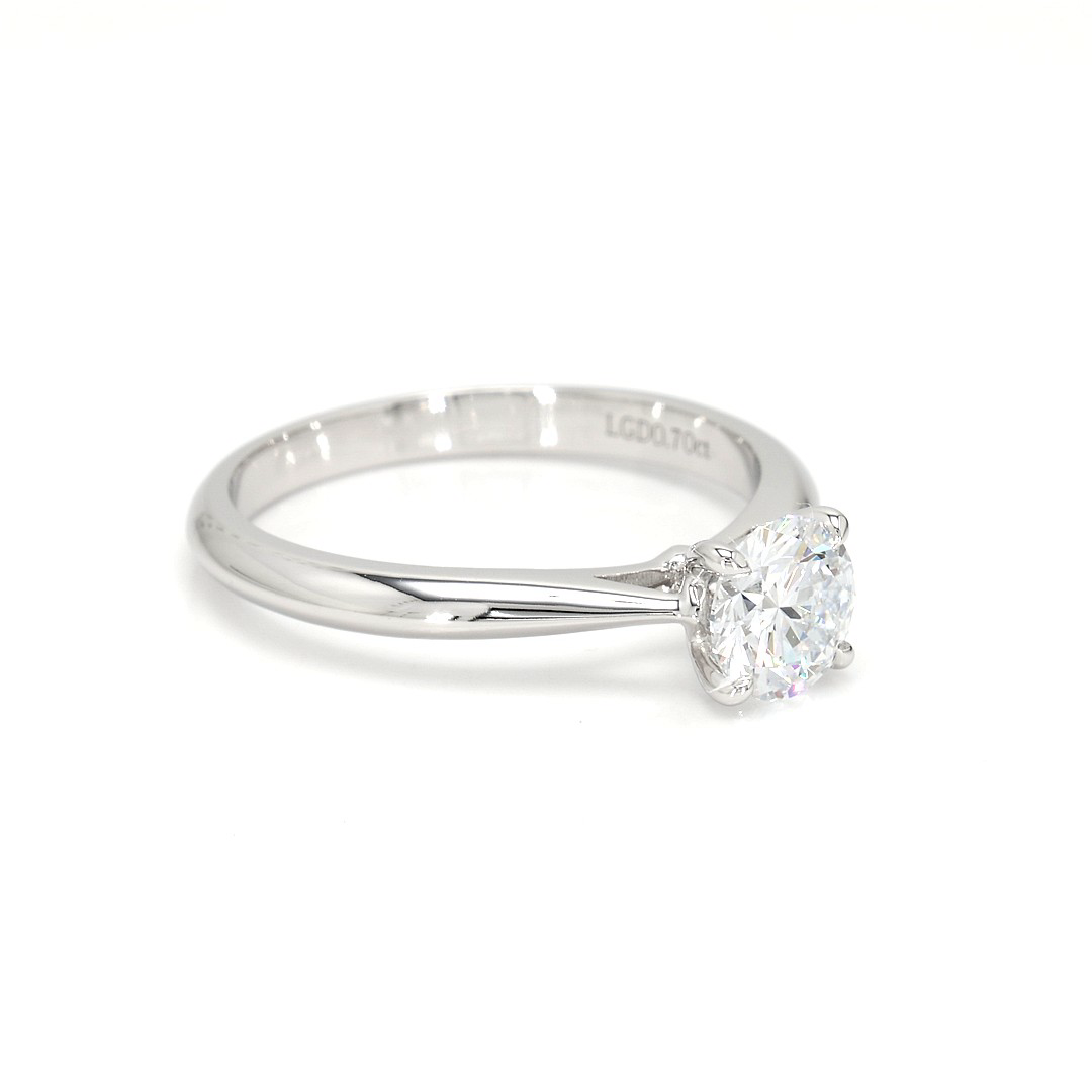 18K 0.7ct Round  Shaped Florence Ring White Frame 9