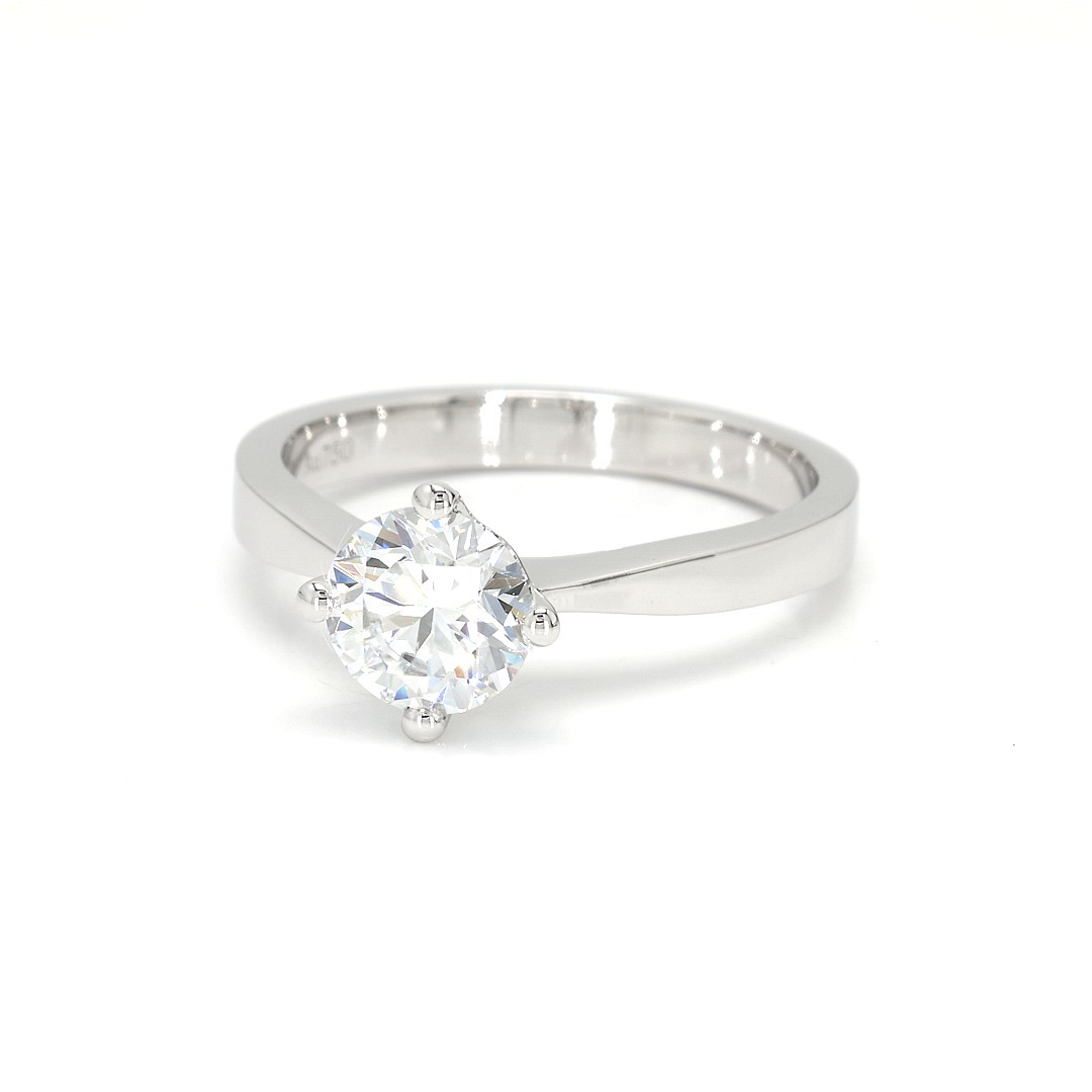 18K 1.06ct Round  Shaped Miel Ring White Frame 0
