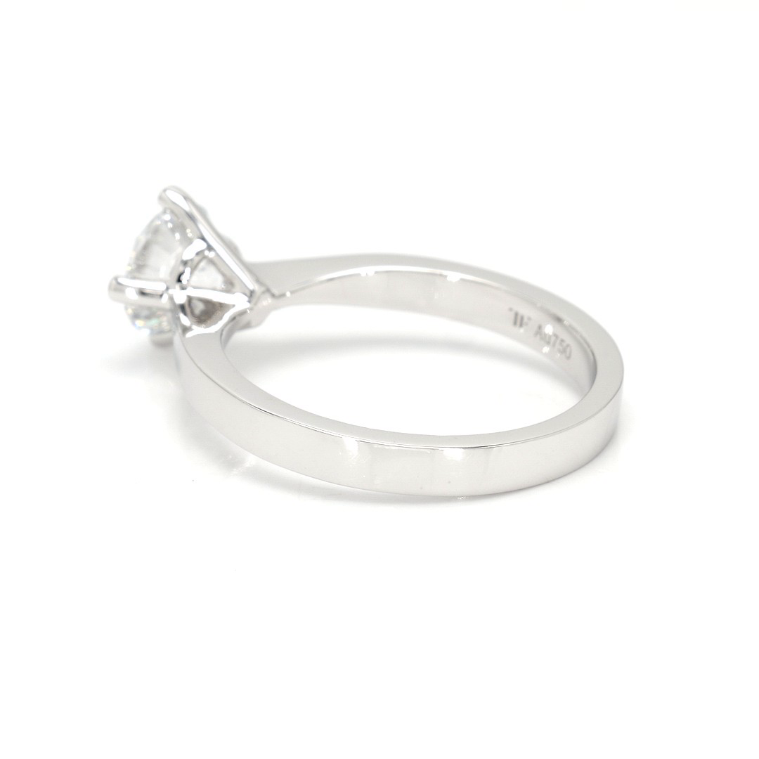 18K 1.06ct Round  Shaped Miel Ring White Frame 14