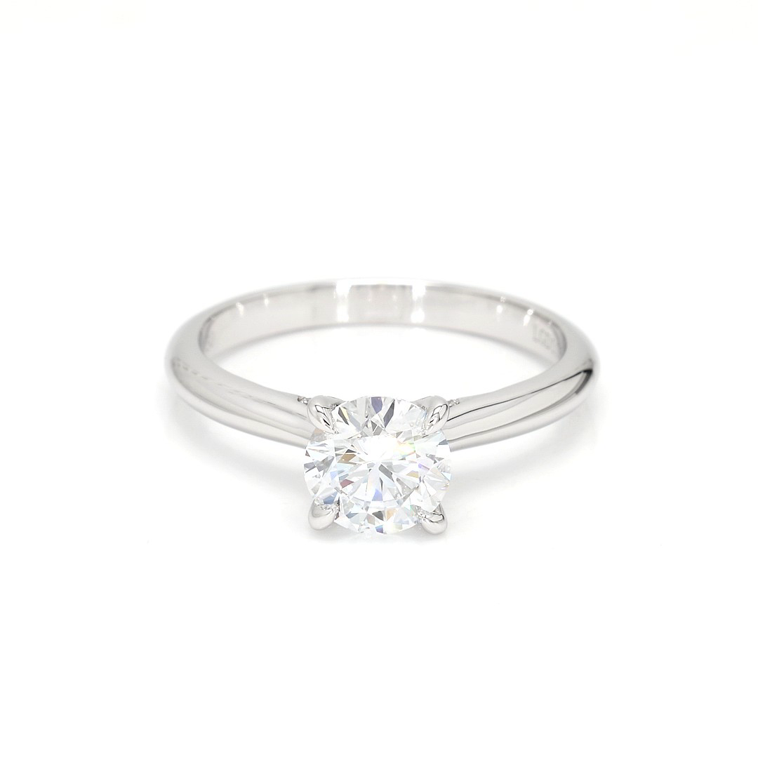 18K 1.03ct Round  Shaped Alice Ring White Frame 0