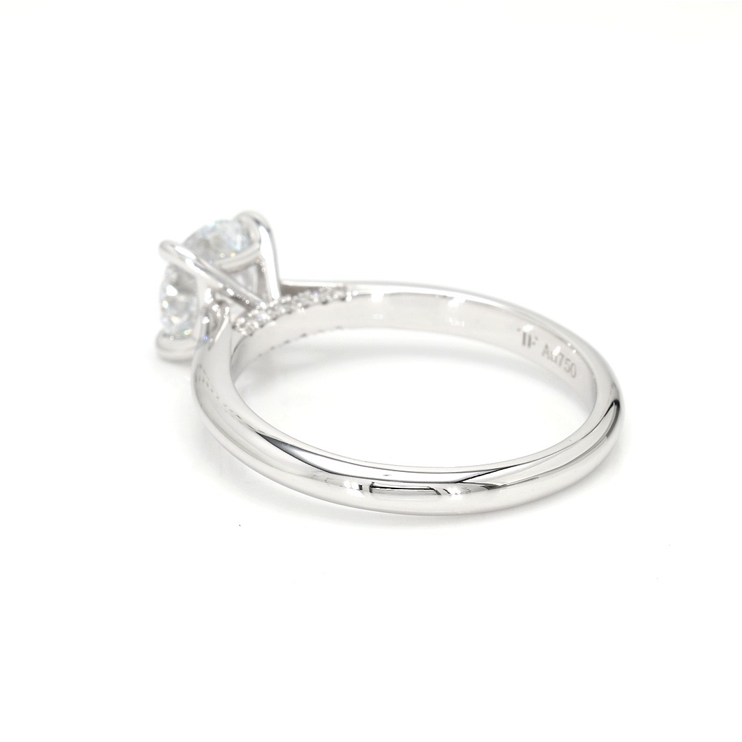 18K 1.03ct Round  Shaped Alice Ring White Frame 4