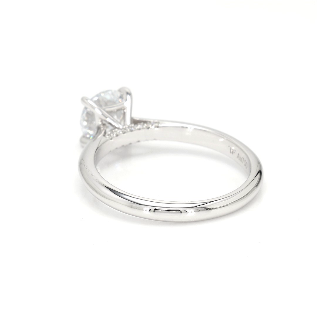 18K 1.03ct Round  Shaped Alice Ring White Frame 15