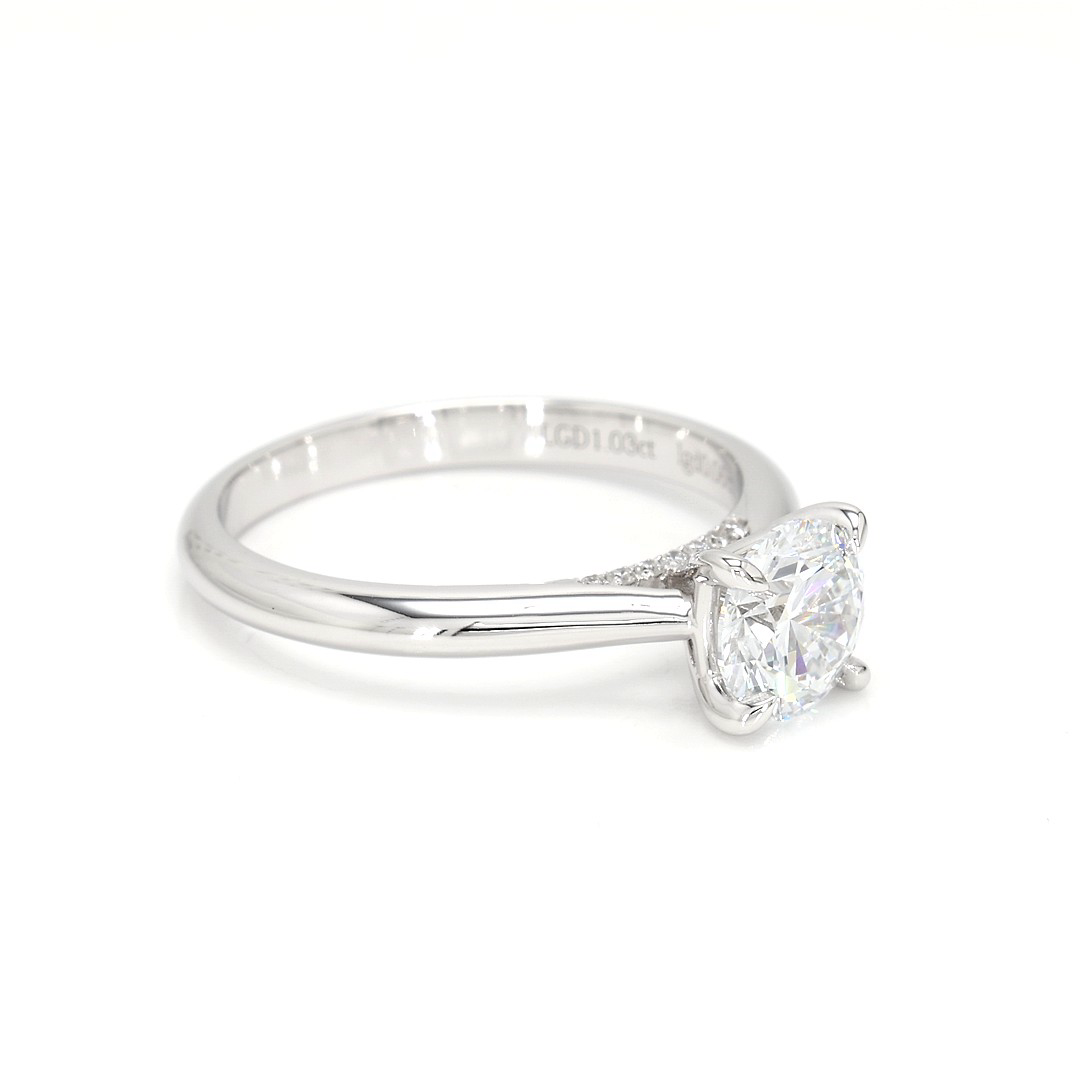 18K 1.03ct Round  Shaped Alice Ring White Frame 20