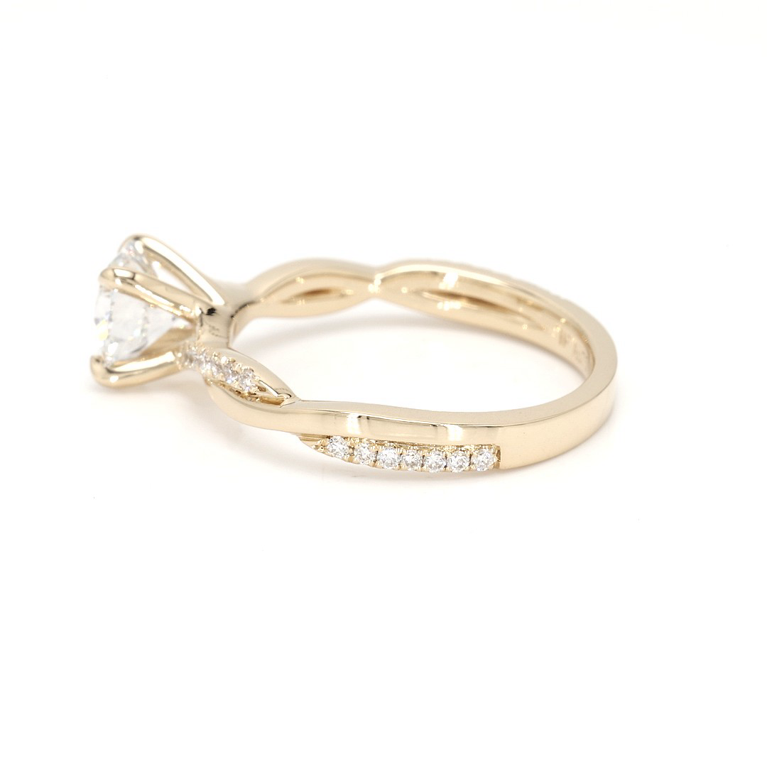 18K 1ct Round  Shaped Yves Ring Yellow Frame 3