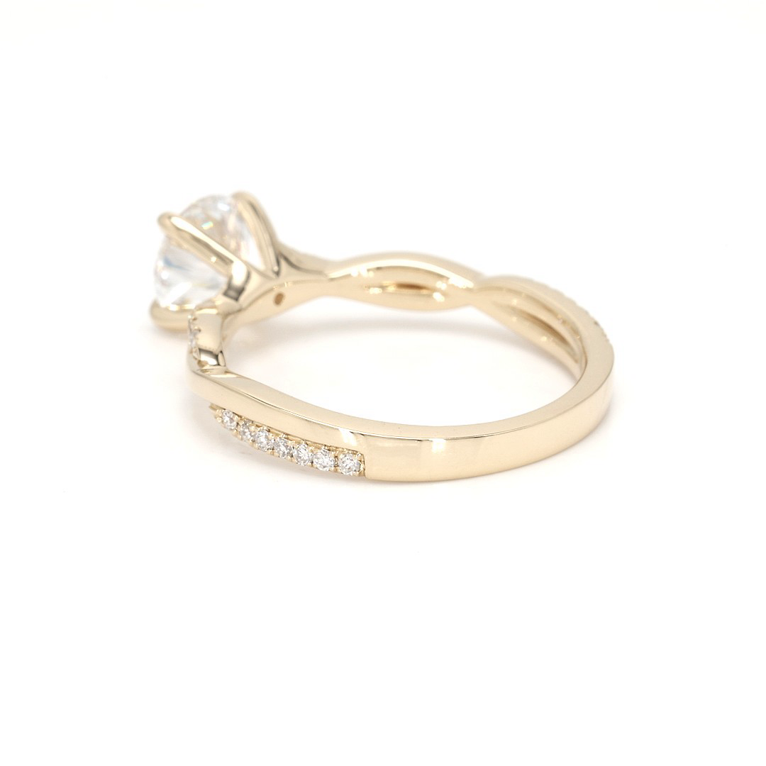 18K 1ct Round  Shaped Yves Ring Yellow Frame 4